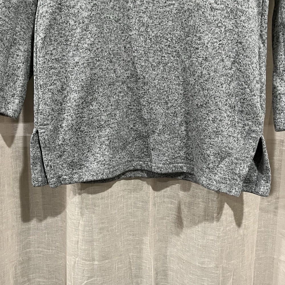 Womens Lands End Sport Gray Tunic Sweatshirt With High Neckline Long Sleeve Sm - Picture 6 of 10
